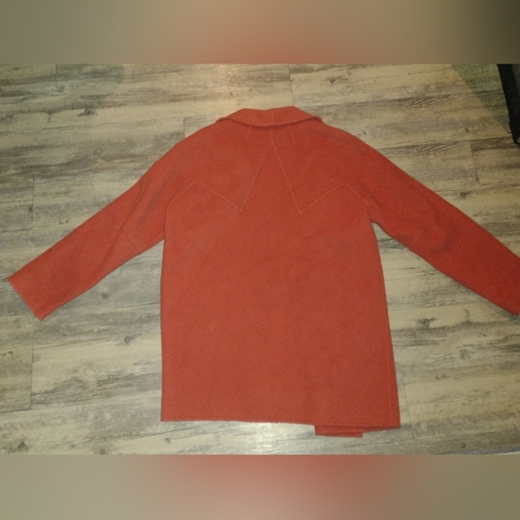 Etcetera Wool and Cashmere Wrap Coat in Orange Spice sz Small NWOT - Picture 7 of 7